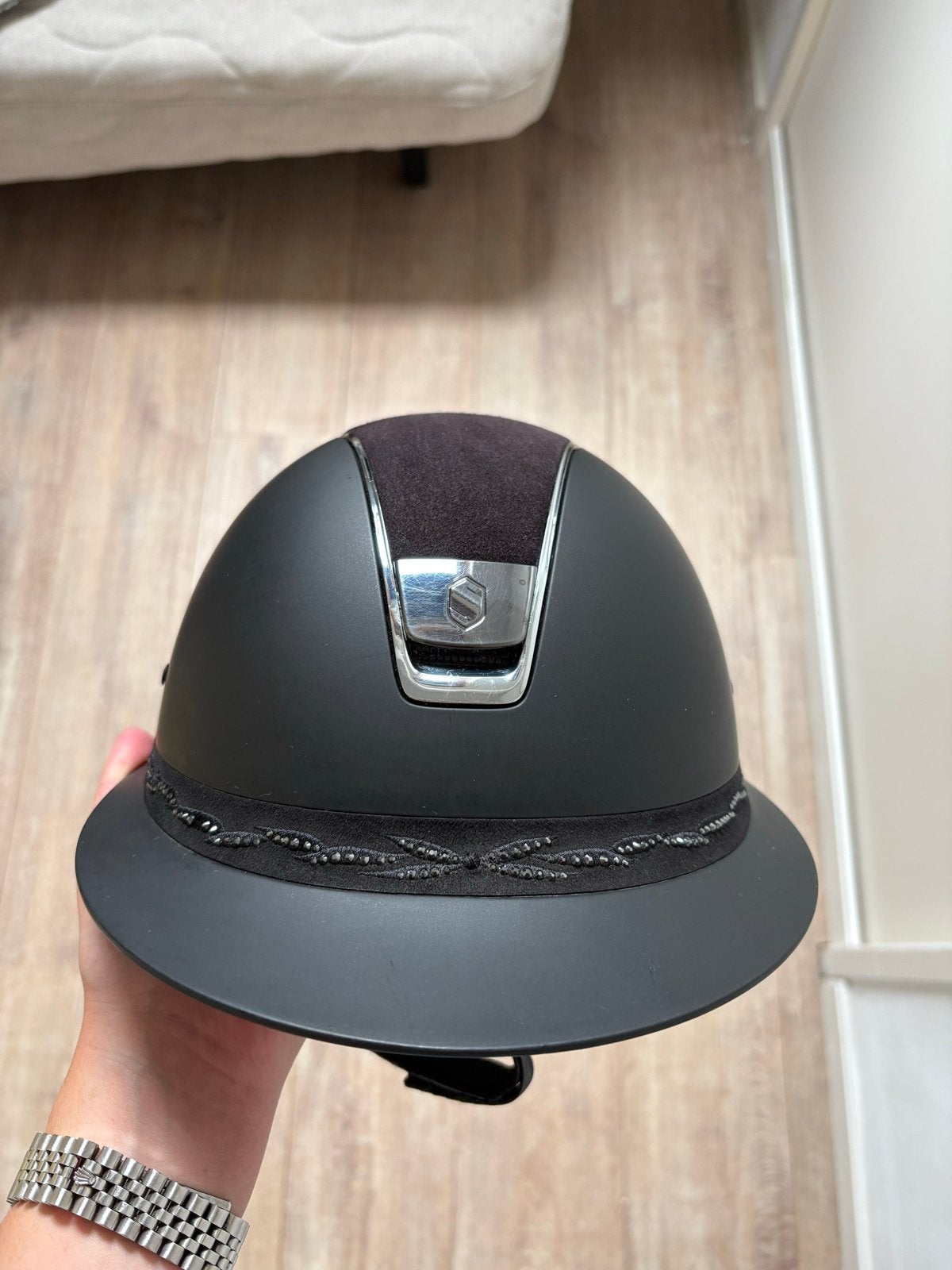 Samshield miss shield flowerband swarovski zwart maat M 57, Ophalen of Verzenden, Nieuw