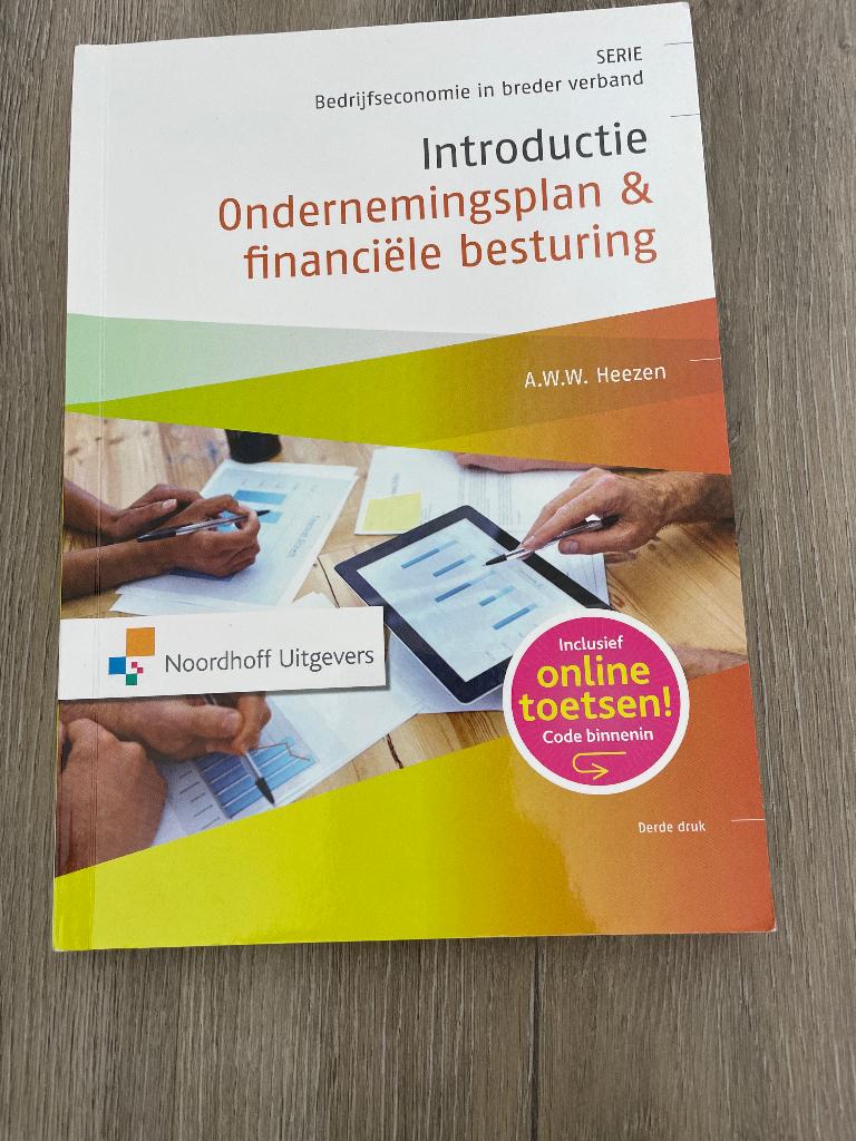Studieboek  ondernemingsplan & financiële besturing, Ophalen of Verzenden, Zo goed als nieuw, Economie en Marketing, Noordhoff Uitgevers