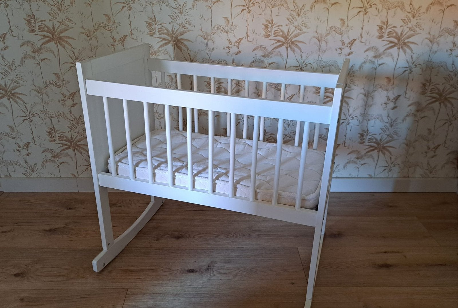 Kidsriver schommelwieg hout basic wit, Kinderen en Baby's, Babywiegjes en Ledikanten, Ophalen, Gebruikt, Wieg