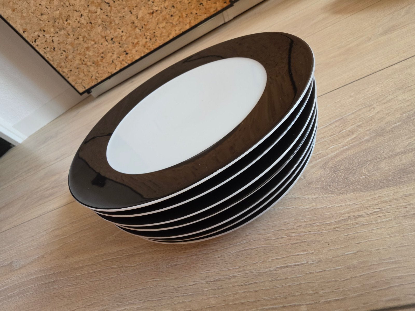 Arzberg Tric Monochrome (Wit/Zwart) - 7 Dinerborden / Set, Huis en Inrichting, Keuken | Servies, Arzberg, Ophalen of Verzenden
