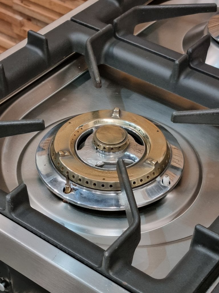 Luxe Boretti Fornuis 70cm antraciet + rvs 4 pits 1 oven, Witgoed en Apparatuur, Fornuizen, Niet ingevuld, 60 cm of meer, Niet ingevuld