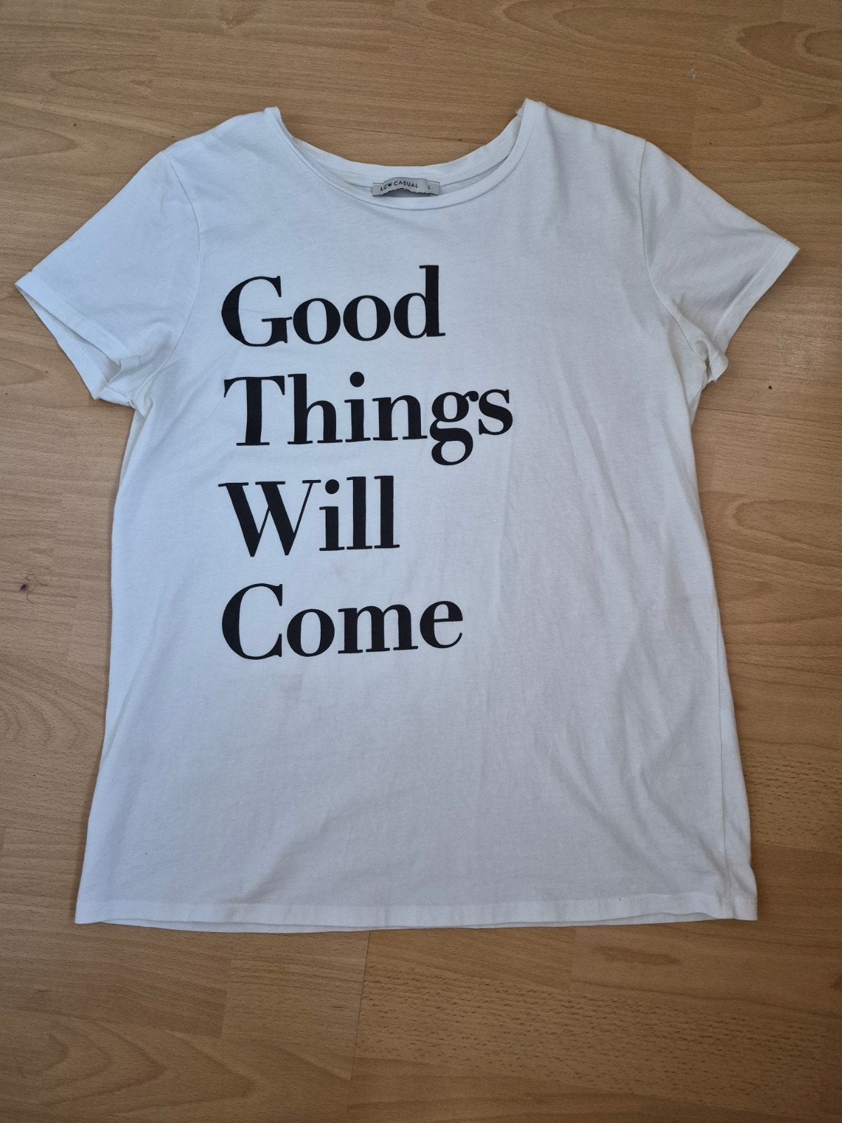 Dames T-shirt LCW Casual - Maat L - Wit met print, Wit, LCW Casual, Maat 42/44 (L), Ophalen of Verzenden