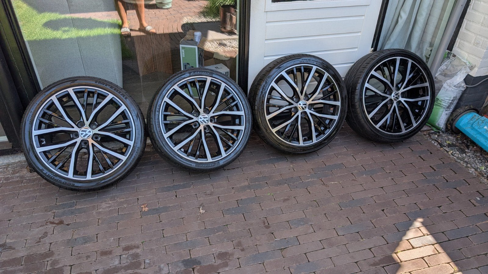 VW Polo GTI look velgen 17 inch met zomerbanden, Auto-onderdelen, Banden en Velgen, Banden en Velgen, Zomerbanden, 17 inch, 205 mm