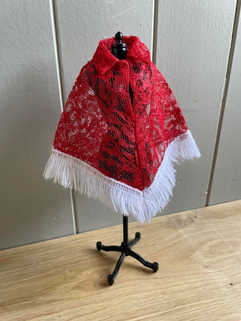 Vintage Fleur Sindy Barbie poncho 1960s - 1970s Hong Kong., Ophalen of Verzenden, Zo goed als nieuw, Kleertjes