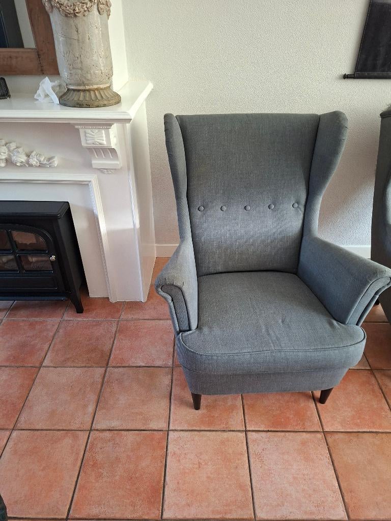 Fauteuil grijs ikea, Huis en Inrichting, Fauteuils, Ophalen, Gebruikt, 75 tot 100 cm, 75 tot 100 cm