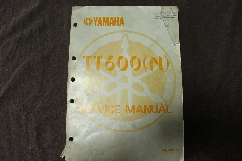 Yamaha TT600 N 1984/1985 motorcycle service manual TT 600, Ophalen of Verzenden, Yamaha