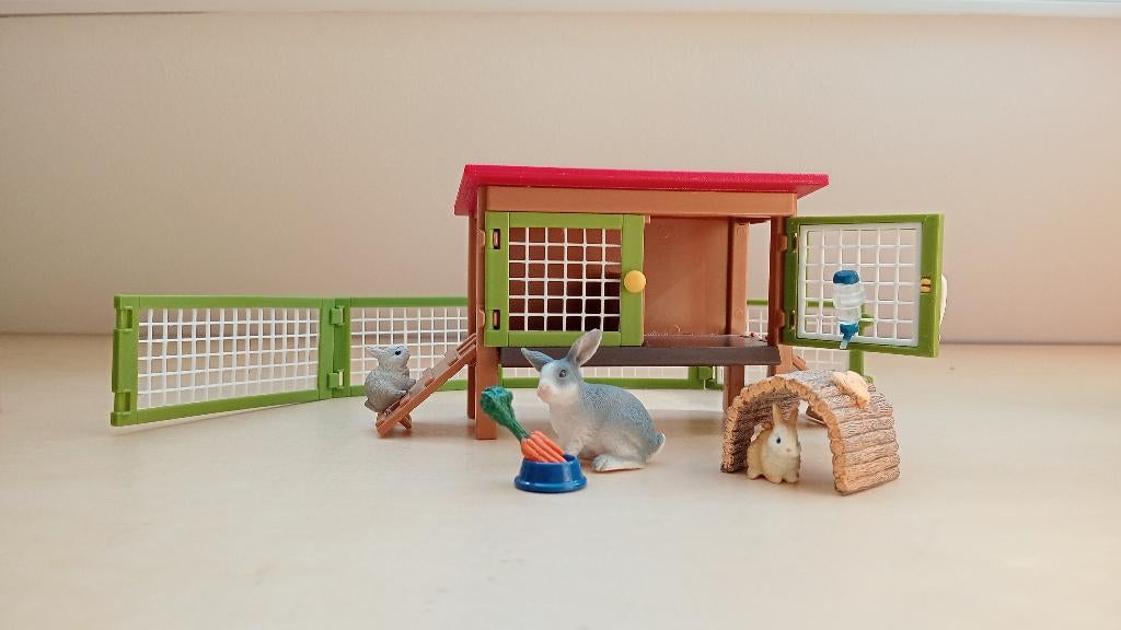 Konijnenhok Schleich, Ophalen of Verzenden, Zo goed als nieuw