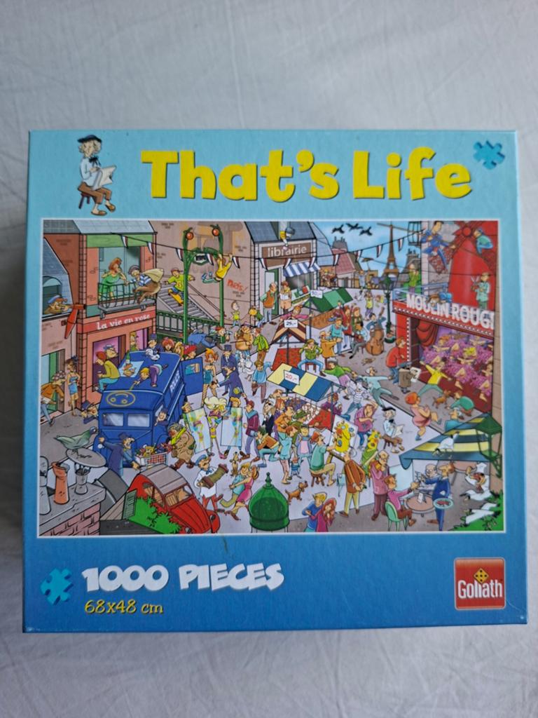 That's Life puzzel 1000 stukjes "Parijs", Hobby en Vrije tijd, Denksport en Puzzels, Zo goed als nieuw, Legpuzzel, 500 t/m 1500 stukjes