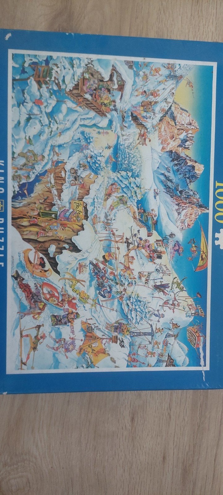 King Puzzel 1000 stukjes - Wintertafereel, Hobby en Vrije tijd, Denksport en Puzzels, Ophalen of Verzenden, 500 t/m 1500 stukjes
