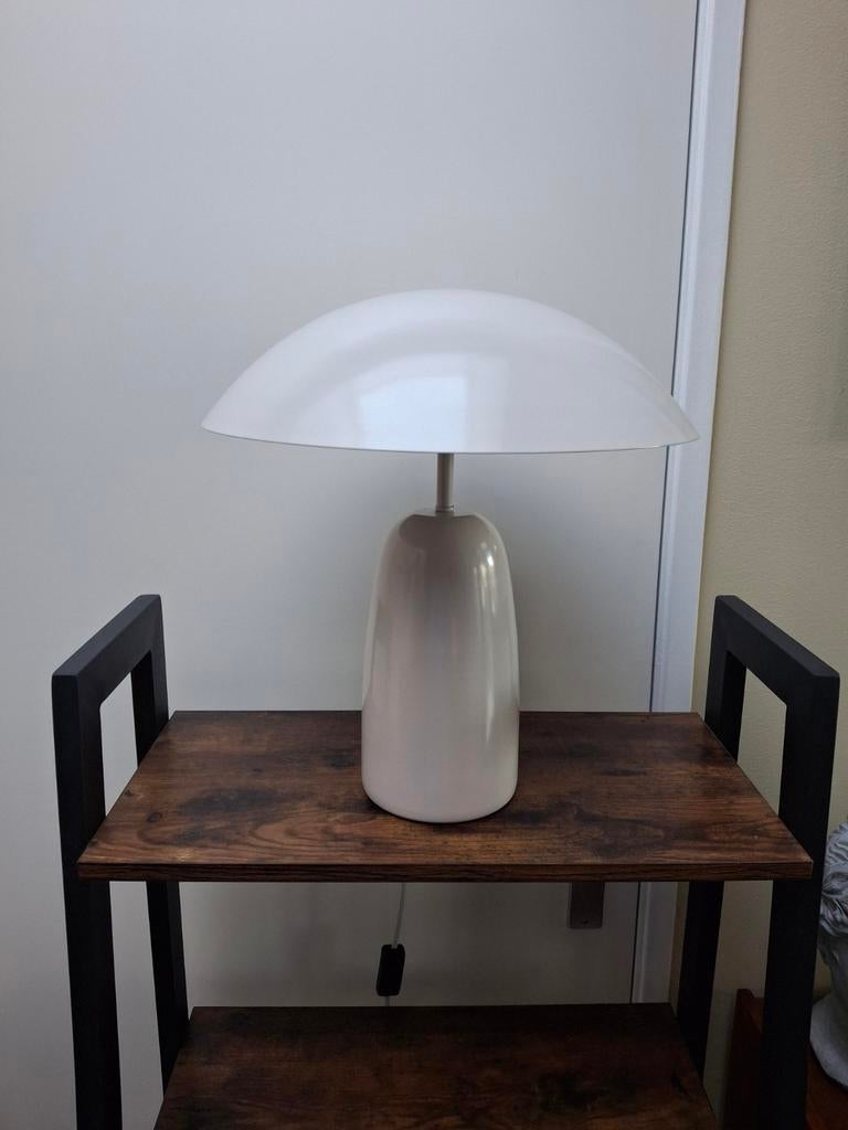 Witte paddenstoel design lamp, Huis en Inrichting, Lampen | Tafellampen, Ophalen of Verzenden, Nieuw, Minder dan 50 cm