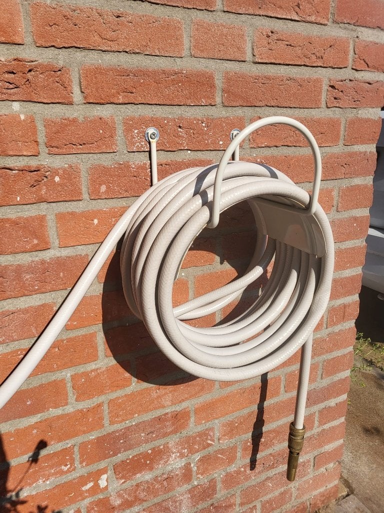 Livlig tuinslang set (10M) gentle greige, incl. houder, etc., Ophalen, Gebruikt, Tuinslang