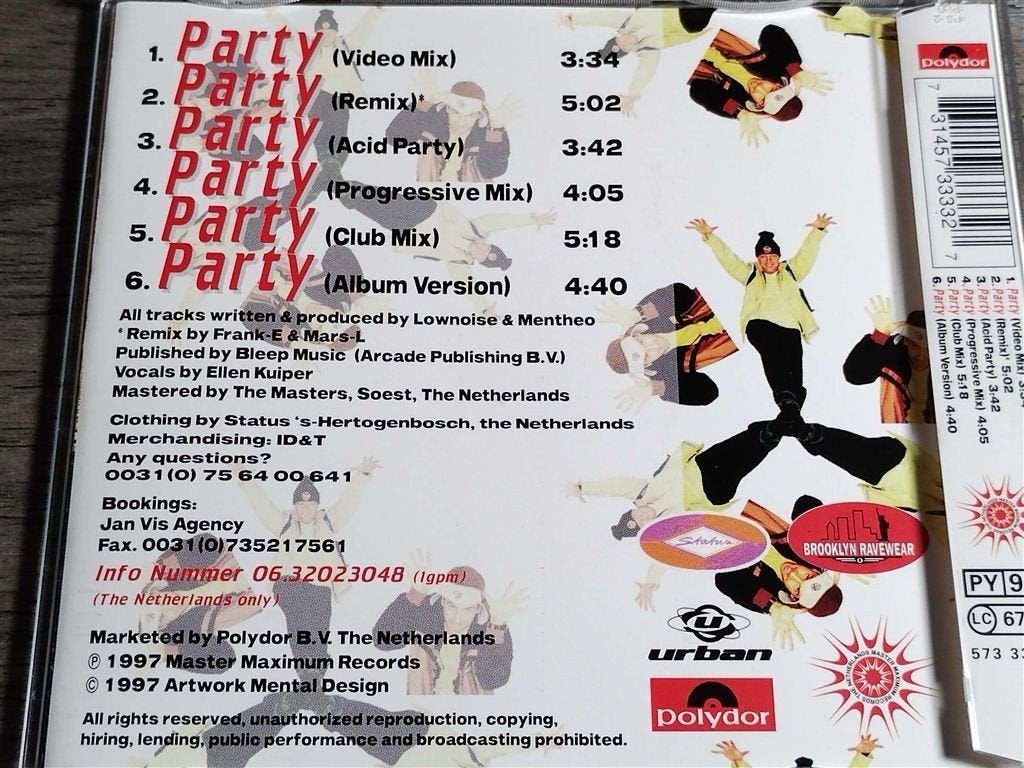 Charly Lownoise & Mental Theo ‎– Party, Ophalen of Verzenden, Zo goed als nieuw, Nederlandstalig