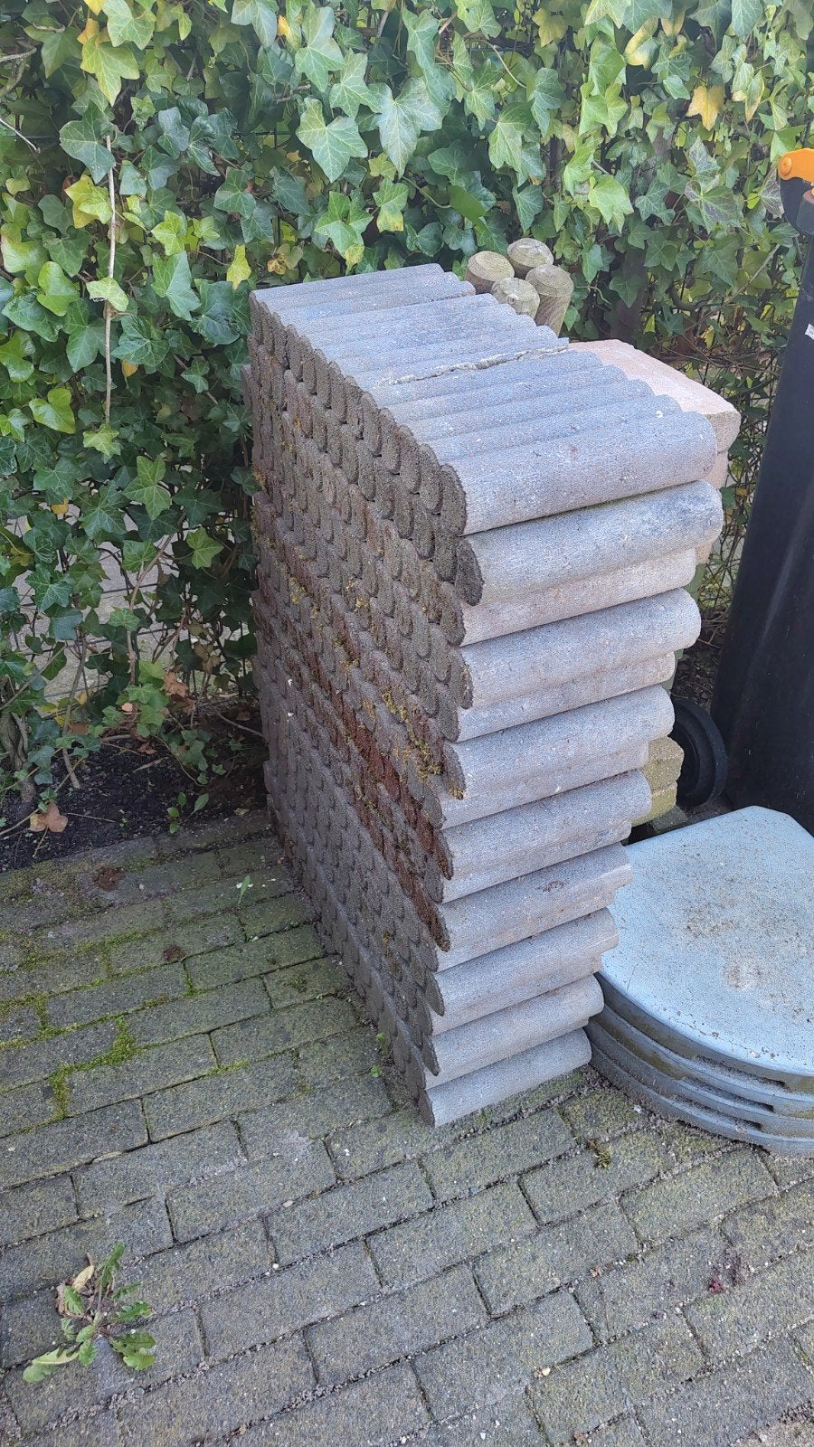 GRATIS AFHALEN - Halve maan palissades 66x25cm, Ophalen, Gebruikt, Beton, Overige typen