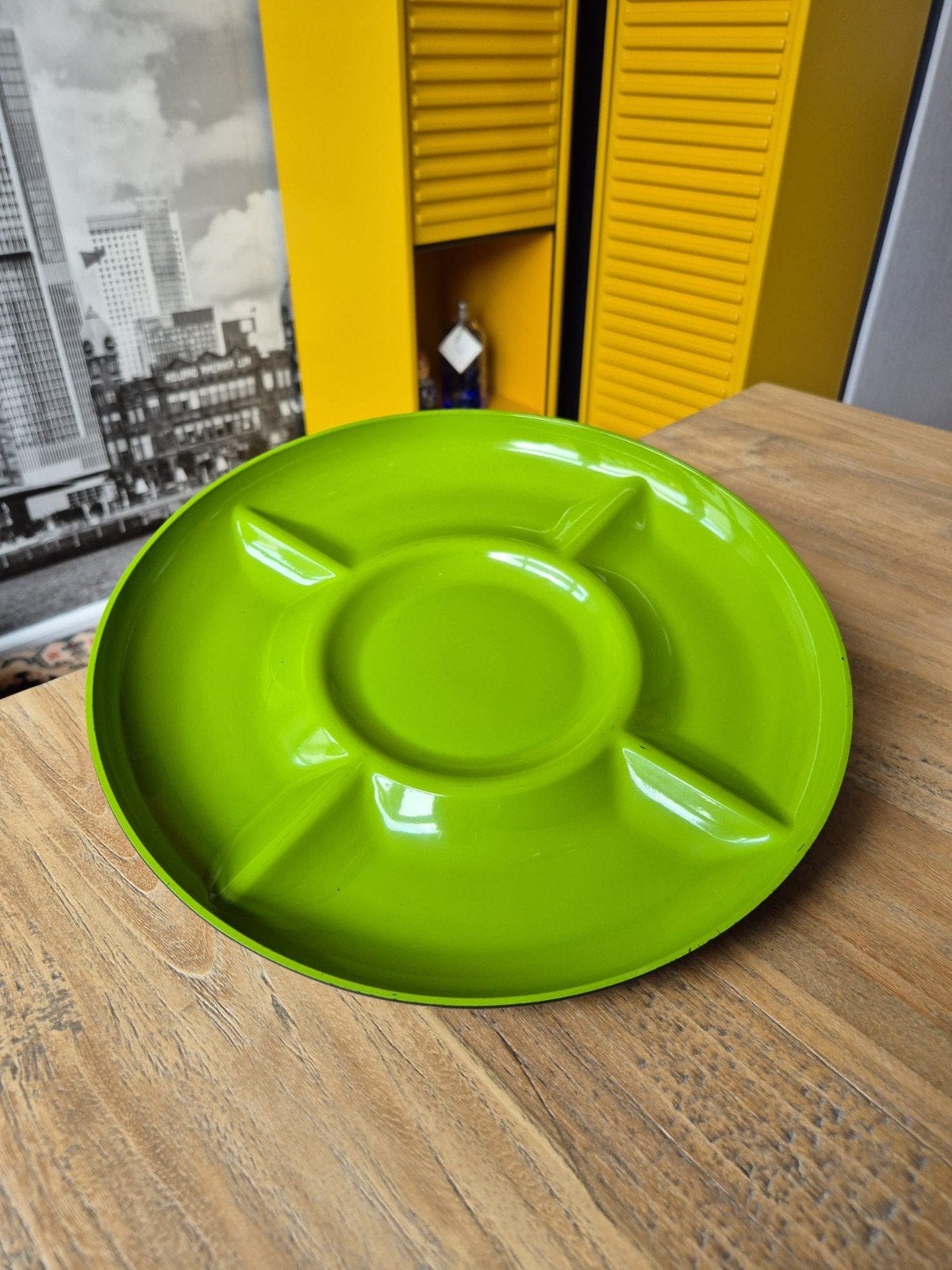 Vintage ronde snackschaal, Ophalen of Verzenden, Rond