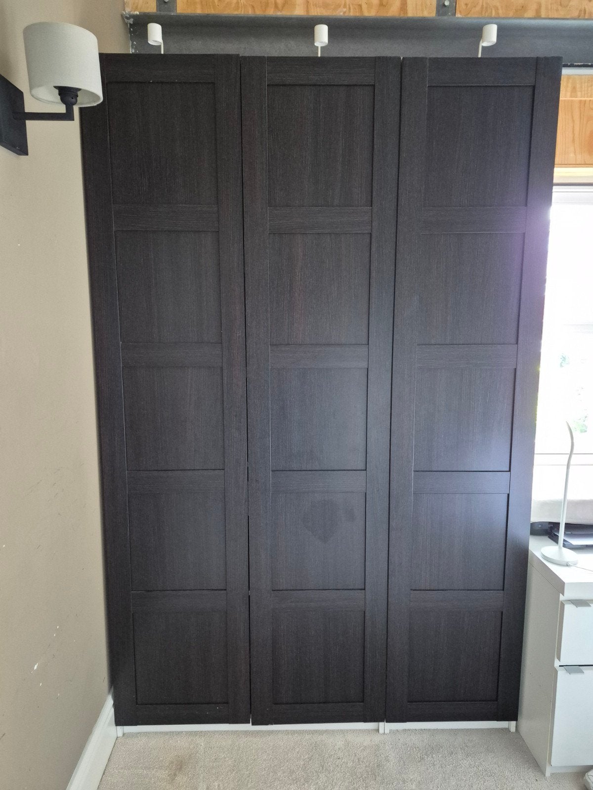 3x IKEA Pax deuren 236x50 cm - Donkerbruin, Ophalen, Minder dan 50 cm, 200 cm of meer, Zo goed als nieuw