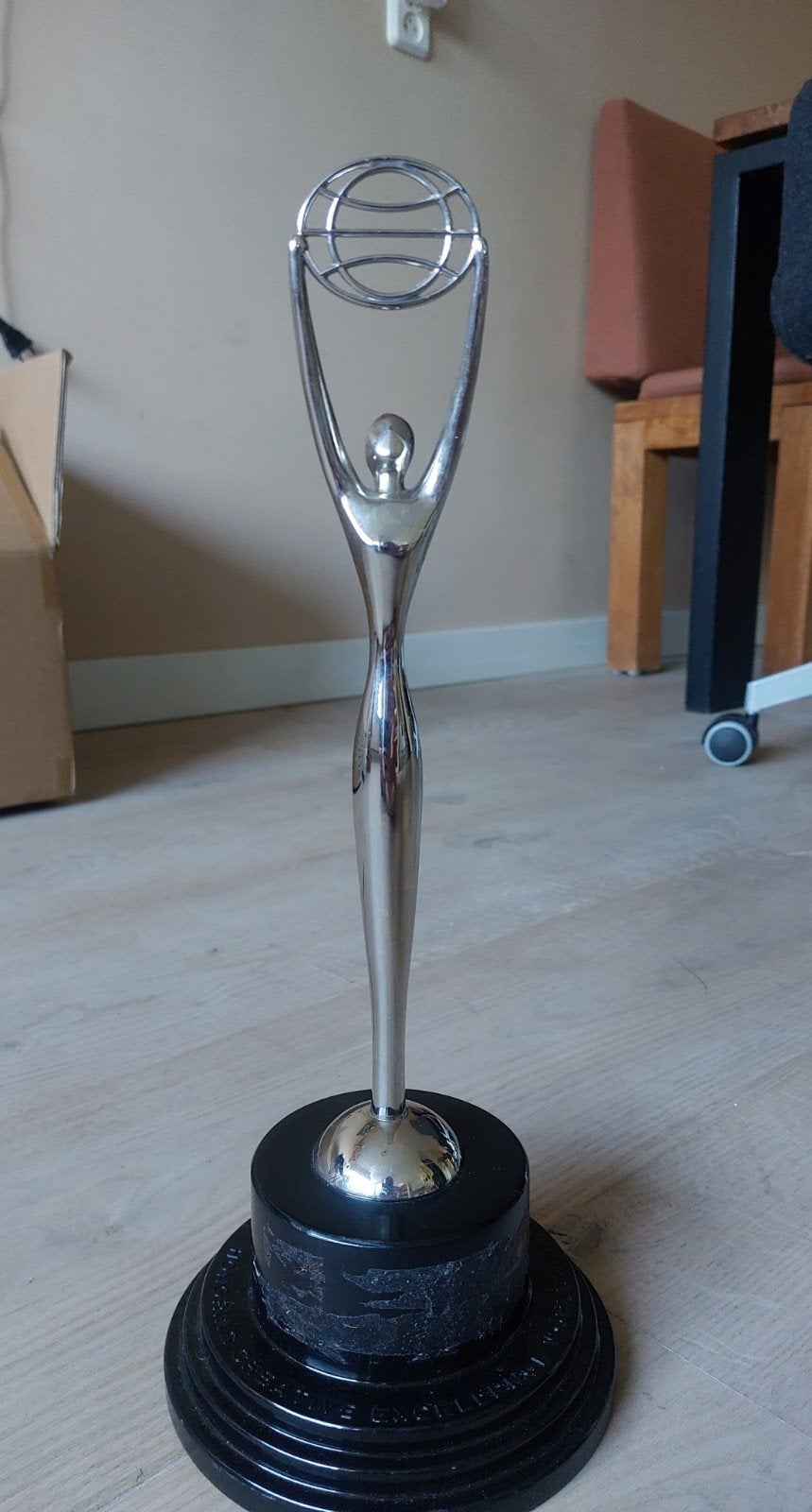 Clio award beeld (oscar reclamewereld) - Zeer zeldzaam, Zilver, Overige onderwerpen, Ophalen of Verzenden, 20 - 50 cm