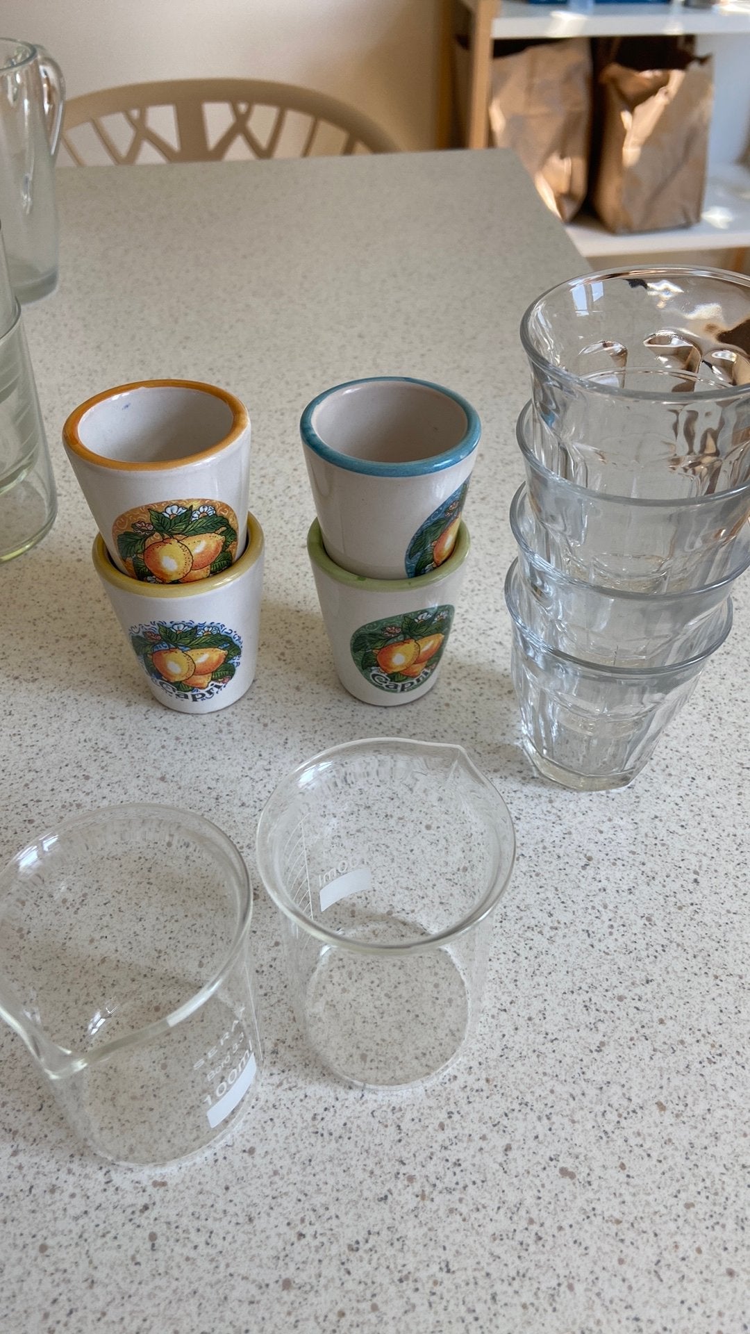 Shots glazen / shots and limoncello glasses, Huis en Inrichting, Ophalen, Glas of Glazen, Overige stijlen, Glas