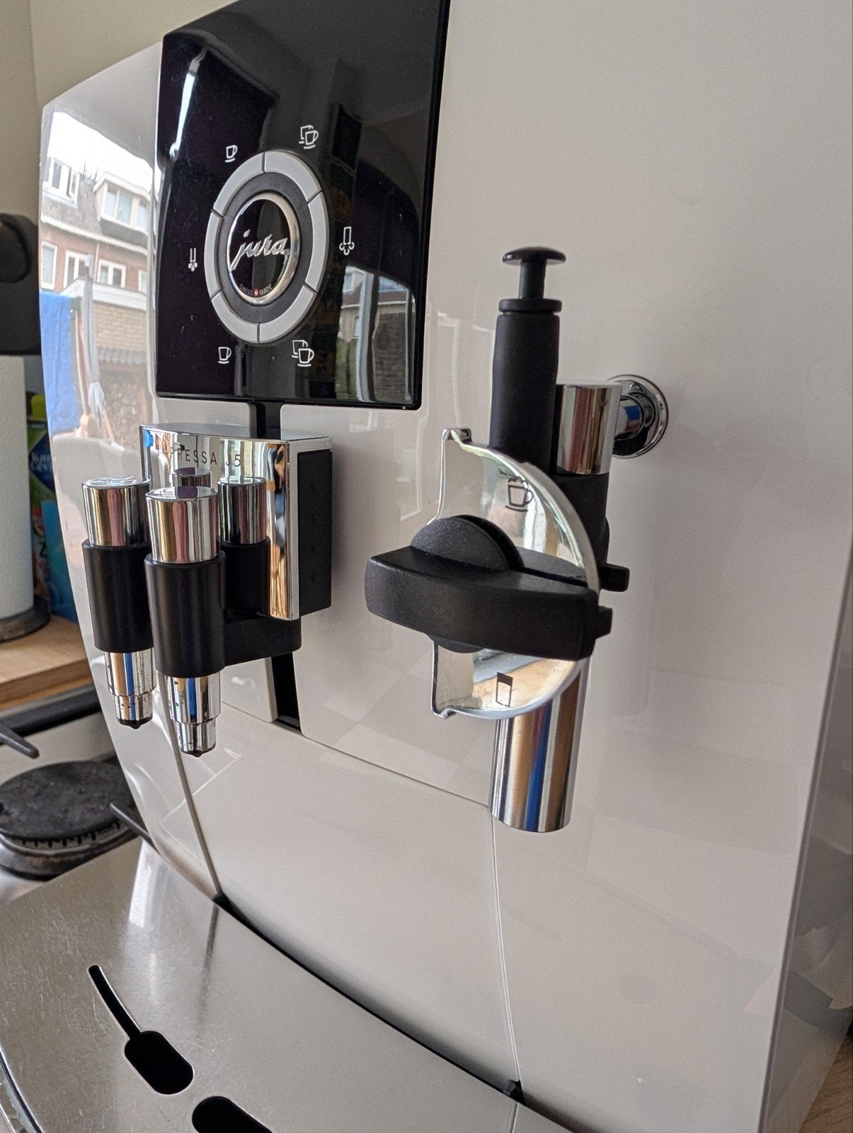 Jura Impressa J5 (wit, gereviseerd), Ophalen, Zo goed als nieuw, Combi, Afneembaar waterreservoir