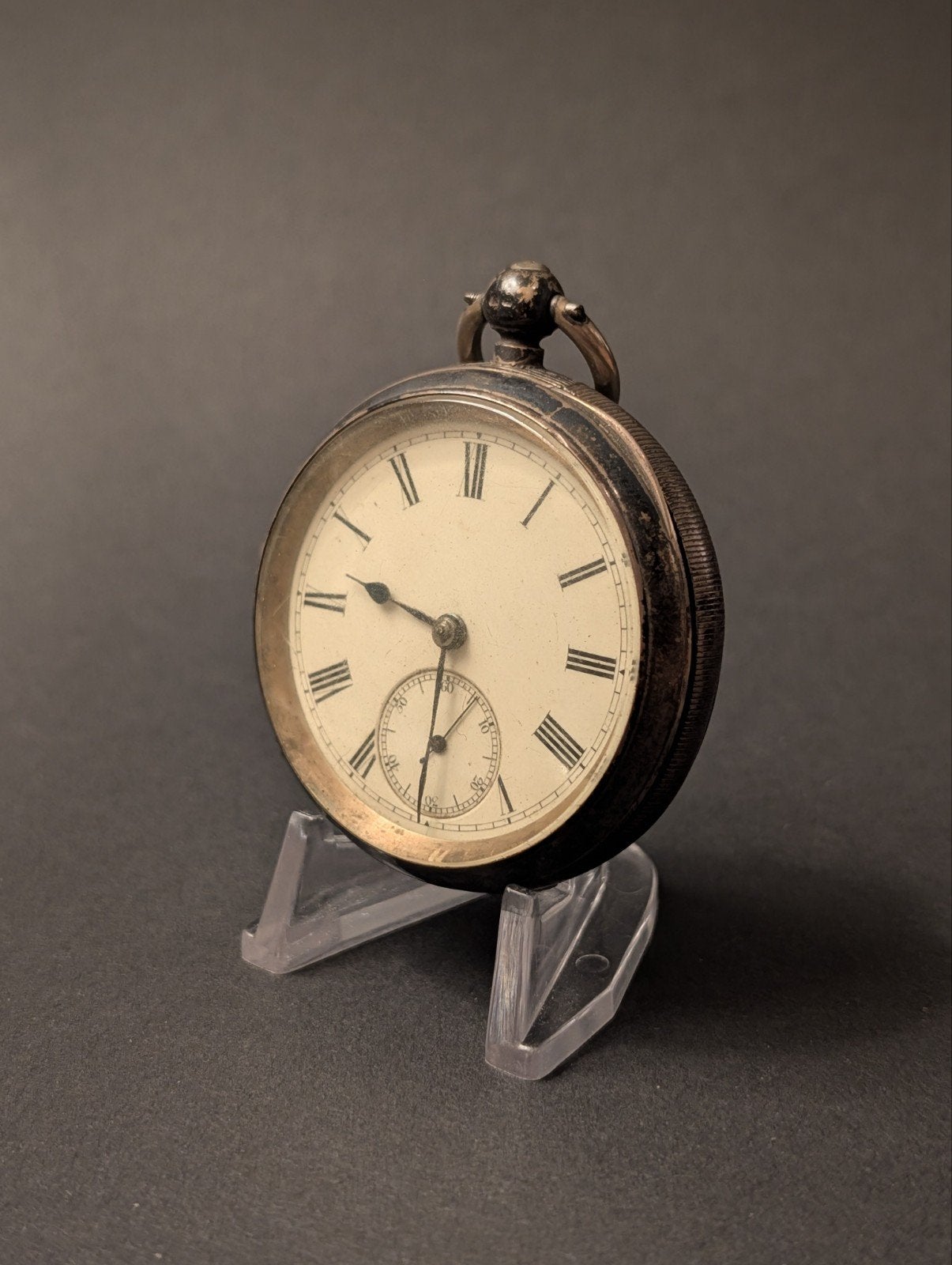 Antiek Zilveren Zakhorloge Fred Wall Birmingham 1894, Ophalen of Verzenden