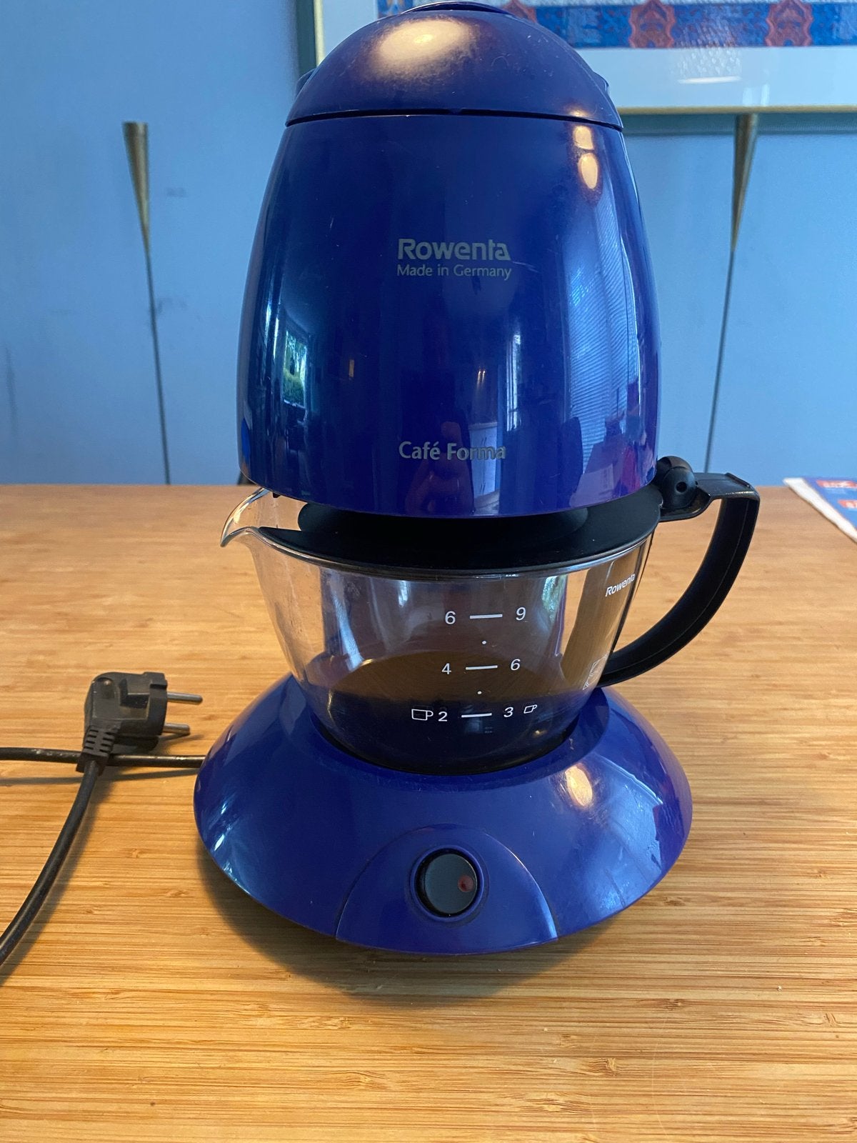 Rowenta Café Forma Koffiezetapparaat - Blauw, Witgoed en Apparatuur, Gebruikt, Koffiemachine, Gemalen koffie, Ophalen of Verzenden
