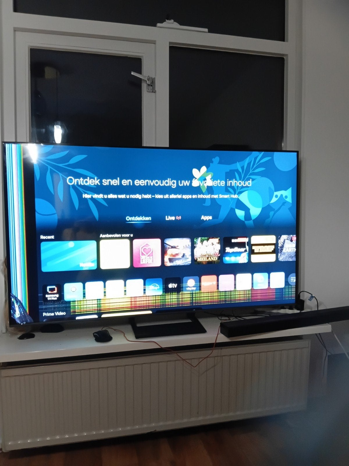 Samsung qled 65 inch  2023 model 8 maanden oud schade, Audio, Tv en Foto, Televisies, Ophalen, QLED, 100 Hz, Samsung