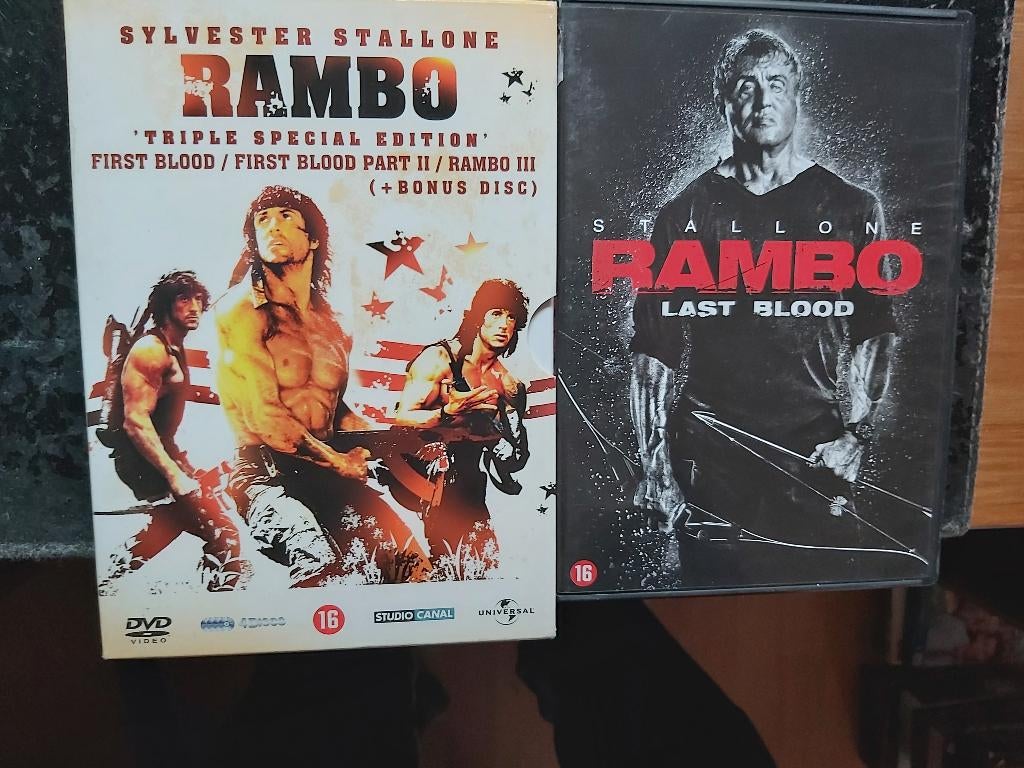 rambo   first blood  1  2   3   en last blood, Vanaf 12 jaar, Ophalen of Verzenden, Zo goed als nieuw, Actie en Avontuur