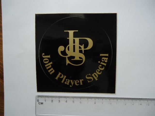sticker JPS Zwart rond F1 Formule 1 senna autosport retro, Verzamelen, Stickers, Verzenden, Zo goed als nieuw