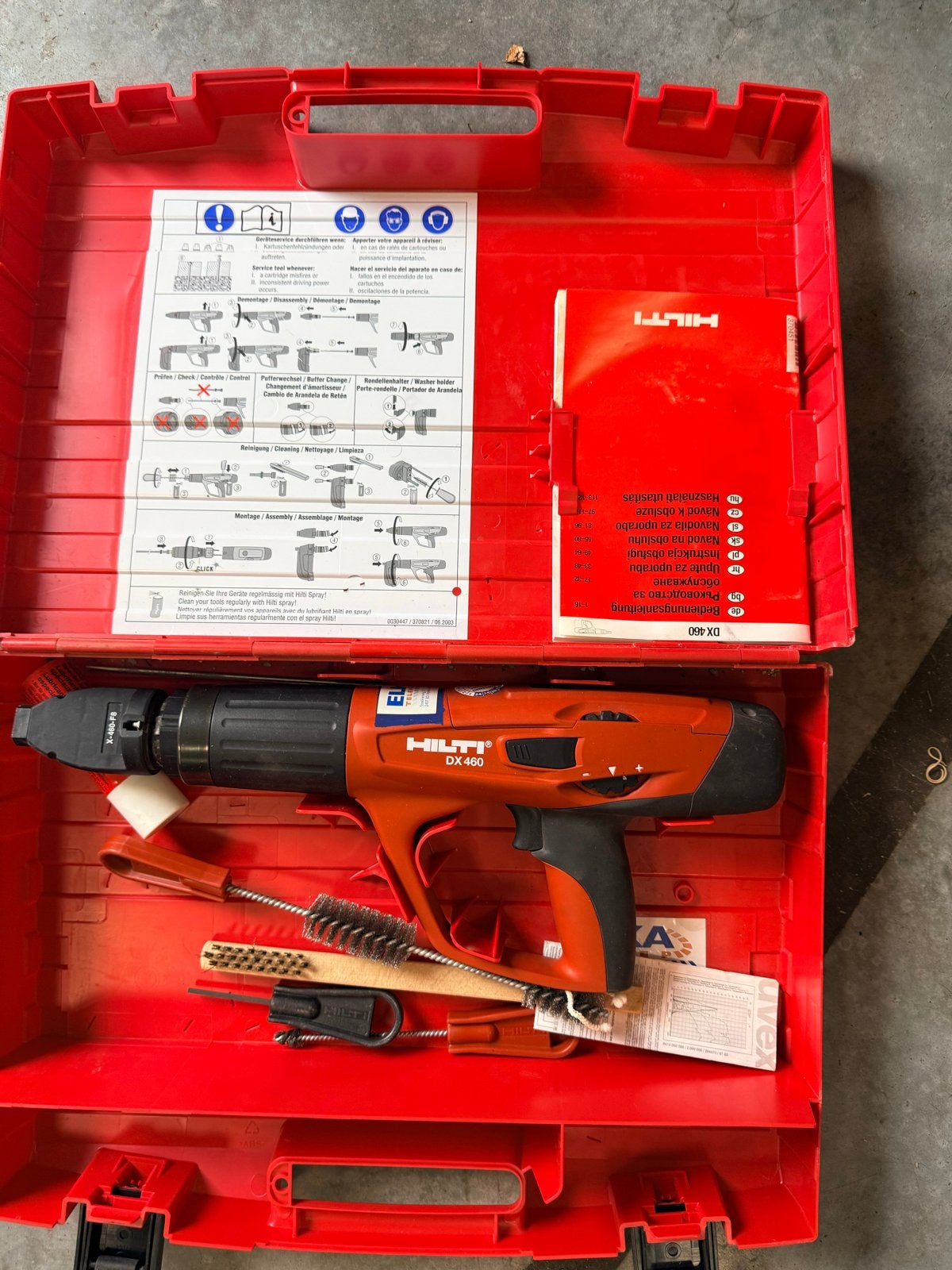 Hilti DX 460 Volautomatische Kruitschiethamer Set, Ophalen of Verzenden, Gebruikt, Overige typen, Hilti