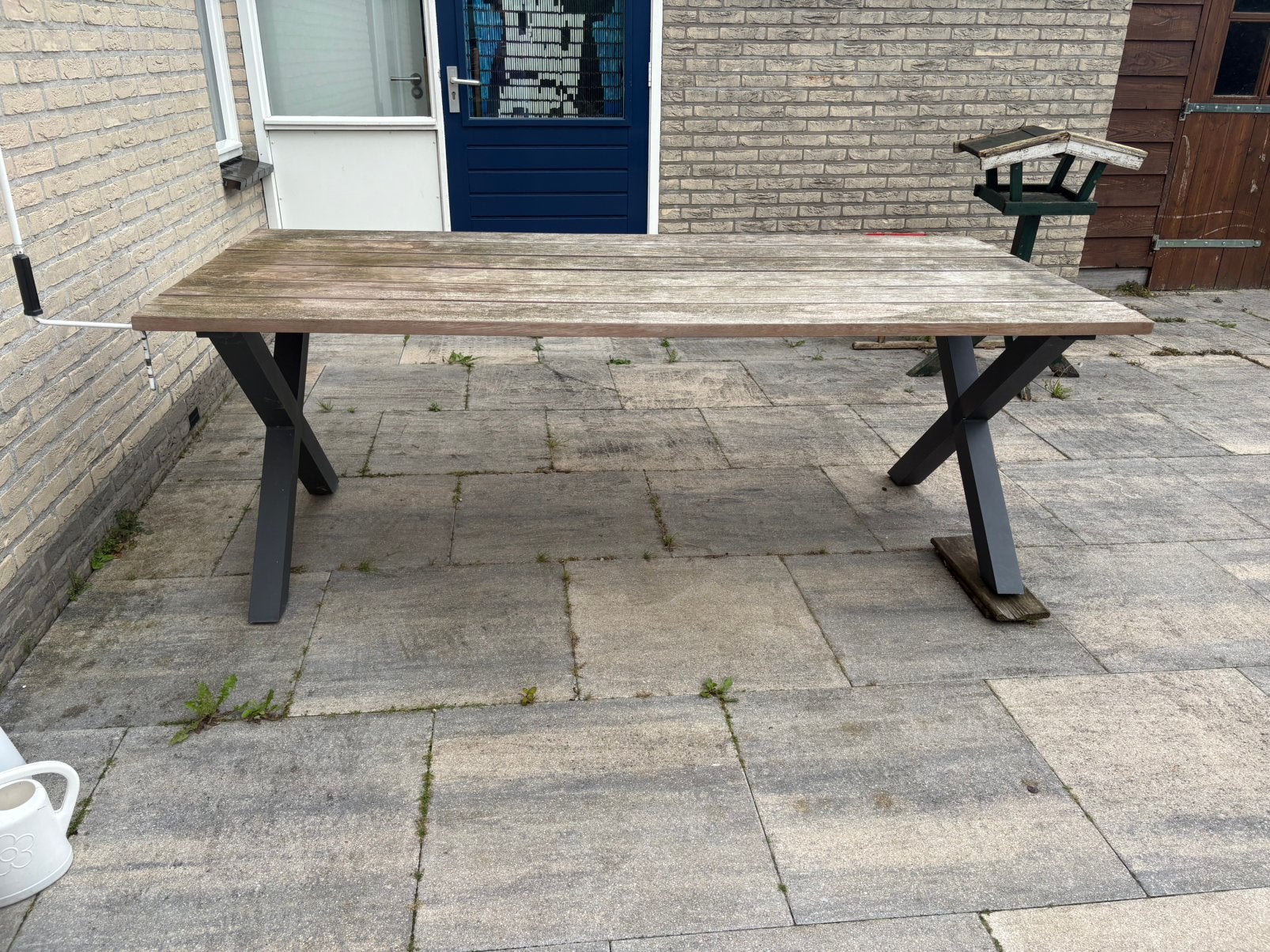 Buitentafel, Ophalen, Gebruikt, Rechthoekig, Hout