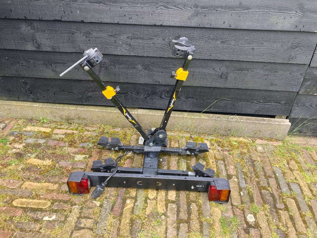 Spinder Hawk Fietsendrager voor 2 fietsen, Ophalen, 2 fietsen, Gebruikt, Trekhaakdrager