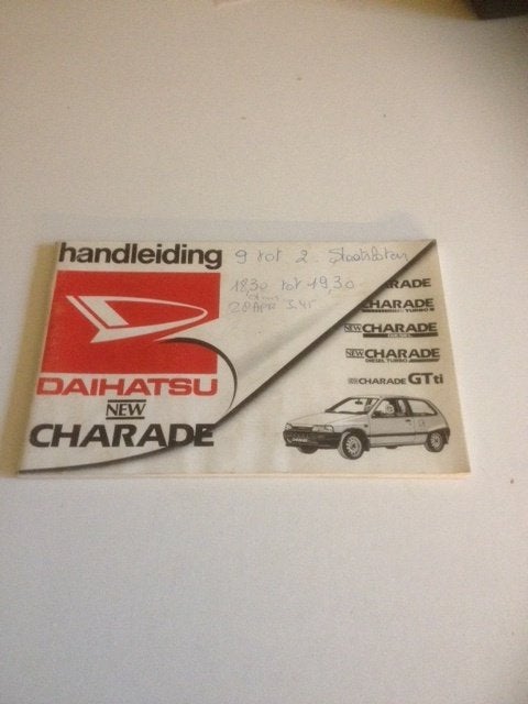 Handleiding Daihatsu New Charade (incl. GTti)  1988  NL, Ophalen of Verzenden