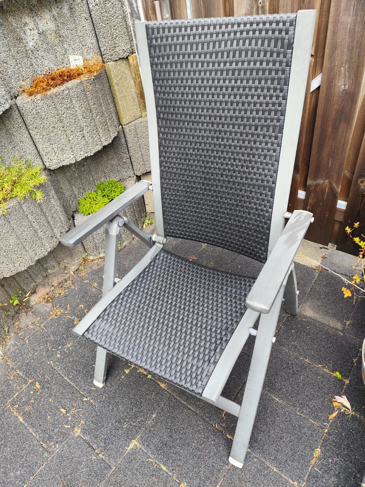 4 stuks P&R Design verstelbare tuinstoelen, Tuin en Terras, Ophalen of Verzenden, Gebruikt