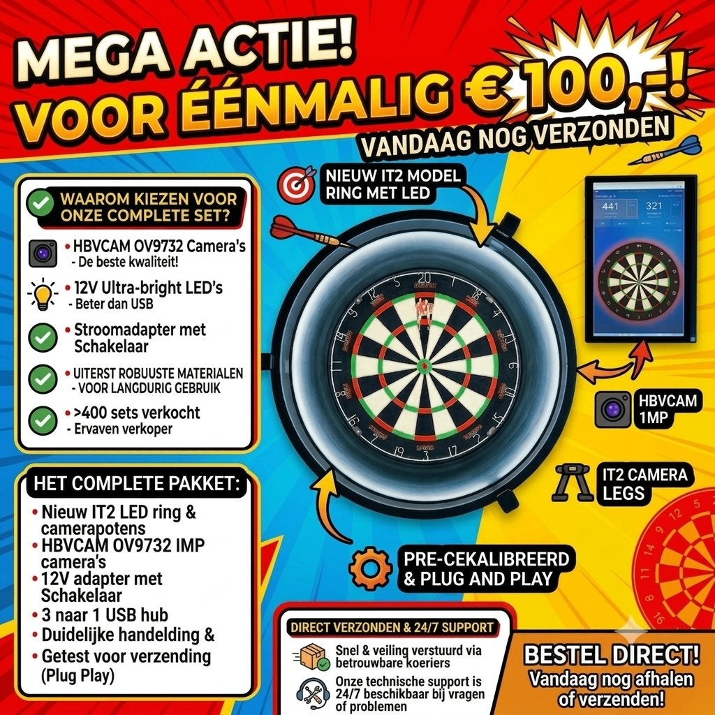 De beste Autodarts setup! Compleet voor € 100,- Actie maand!, Sport en Fitness, Darts, Ophalen of Verzenden, Nieuw, Overige typen