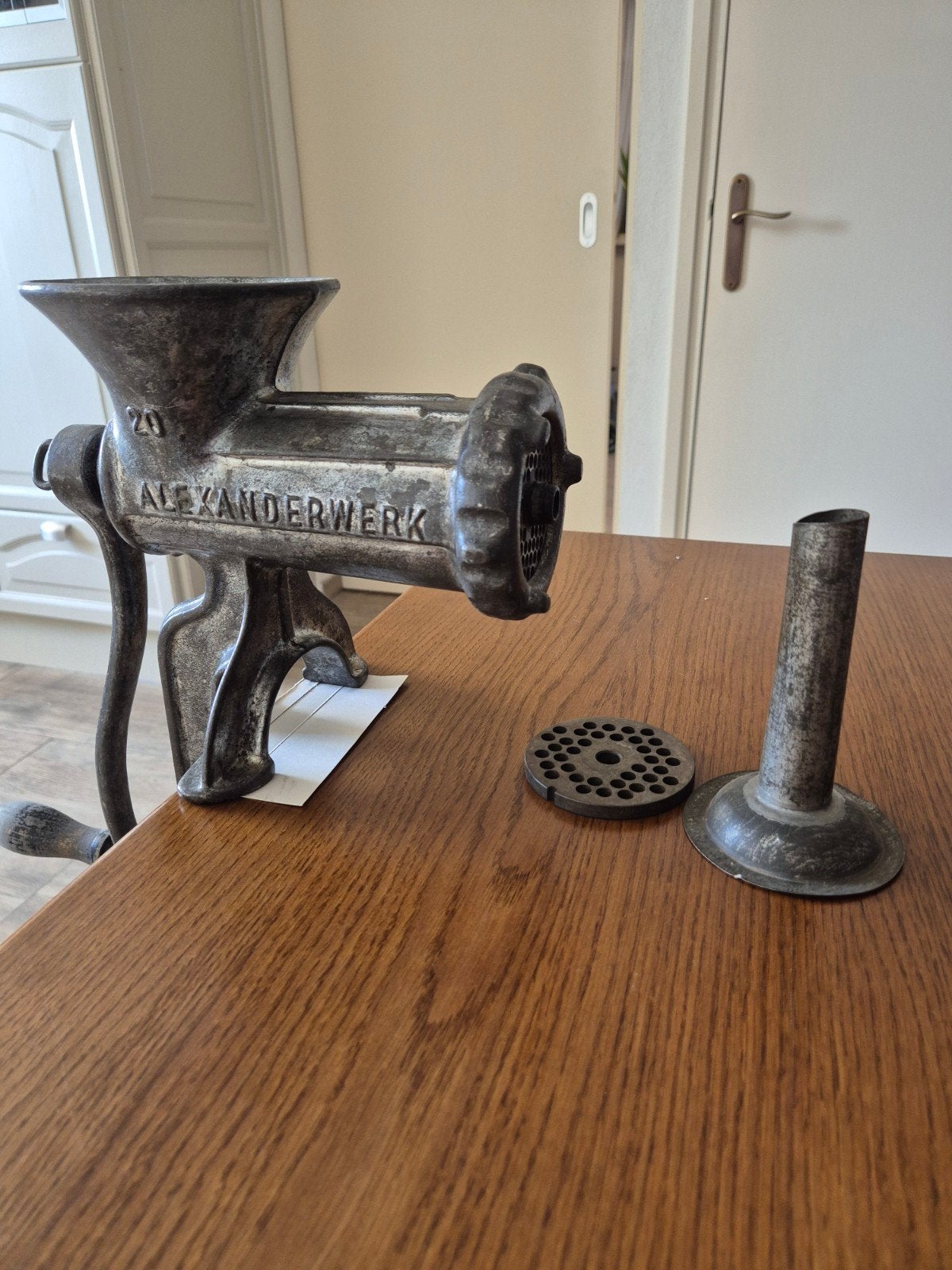 Antieke ALEXANDERWERK Vleesmolen - Model 20, Ophalen