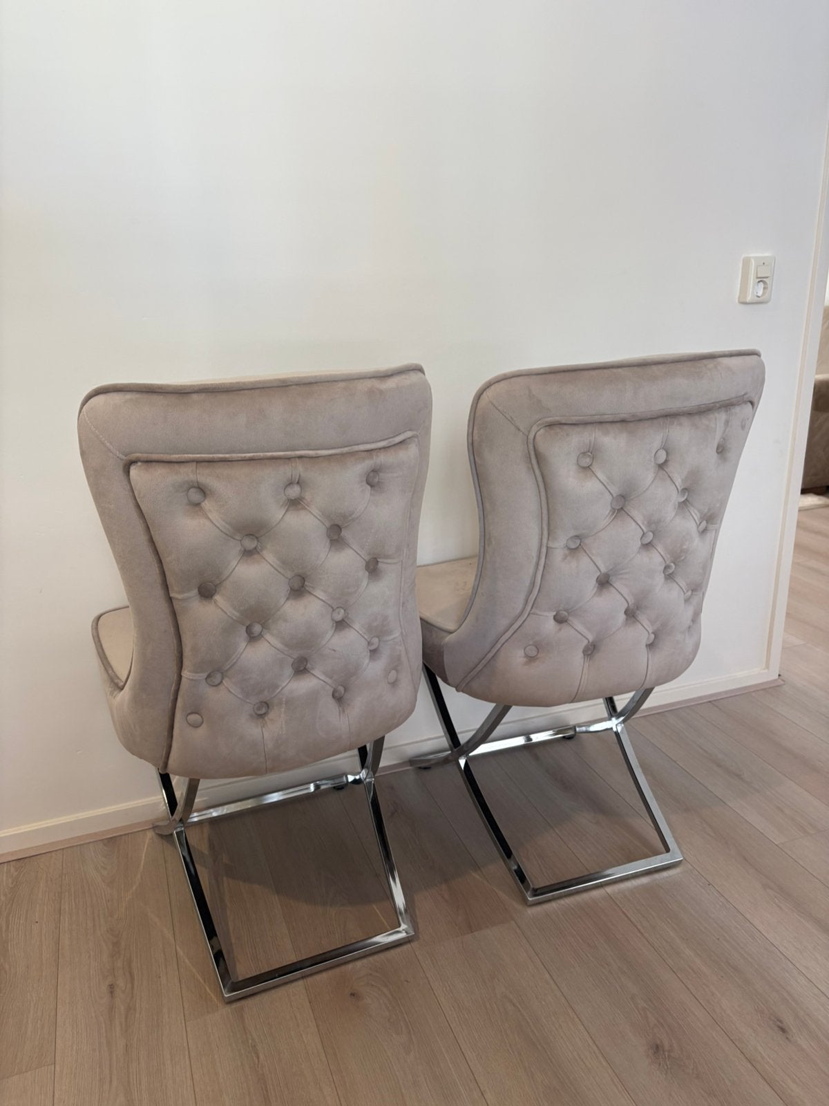 2 Velvet eetkamerstoelen, Huis en Inrichting, Stoelen, Ophalen, Twee, Richmond, Nieuw