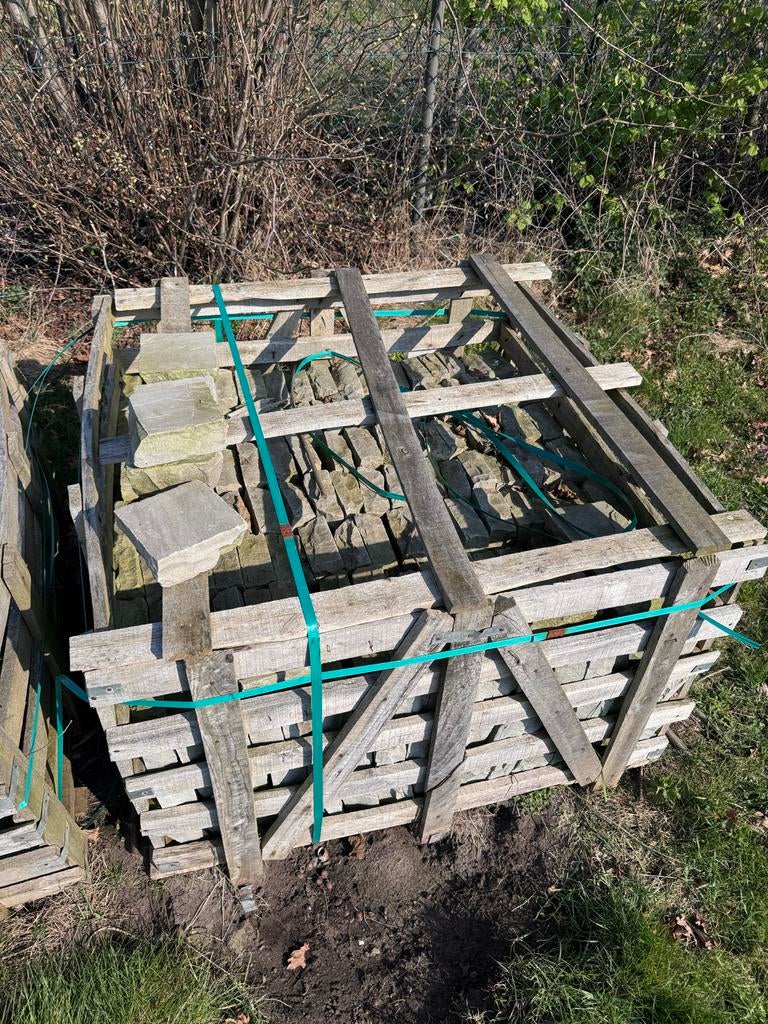 Kinderkoppen, Tuin en Terras, Tegels en Klinkers, Ophalen, Gebruikt, Klinkers, Natuursteen