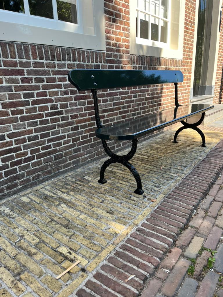 Antieke franse gietijzer tuinbank monument herenhuis delft, Ophalen of Verzenden, Zo goed als nieuw, Metaal