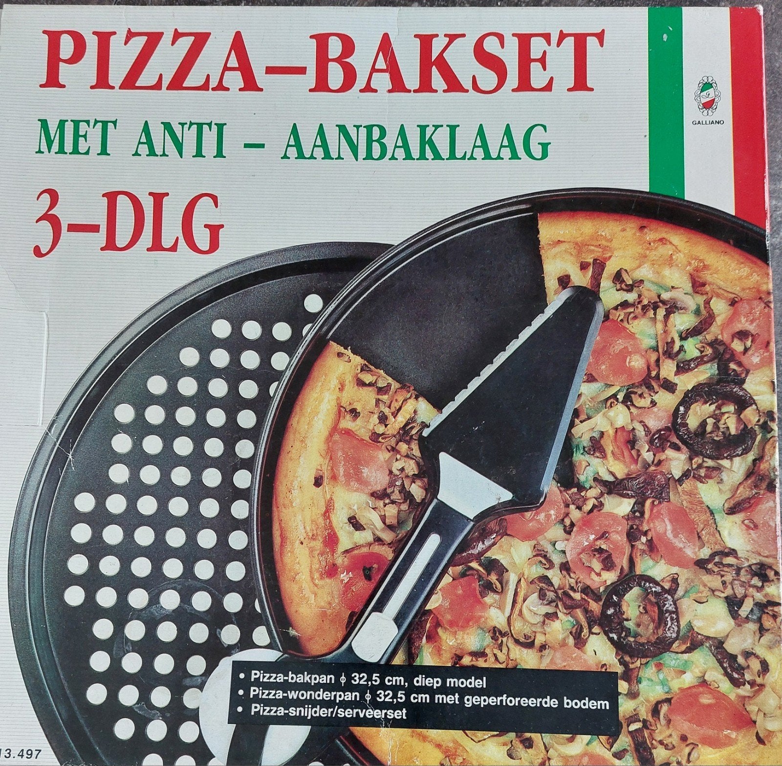 Pizza bakset 3 dlg, met anti aanbaklaag, Ophalen of Verzenden, Nieuw