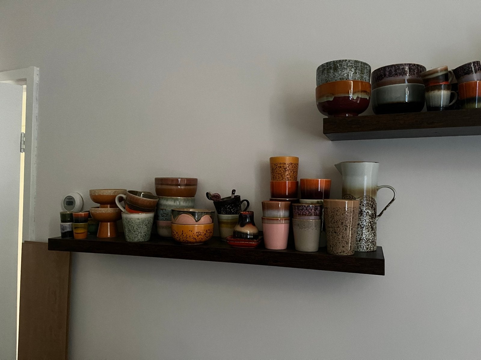 2 Walnoot Kleur Wandplanken - 1 Meter Lang / HK living, Ophalen, Zo goed als nieuw