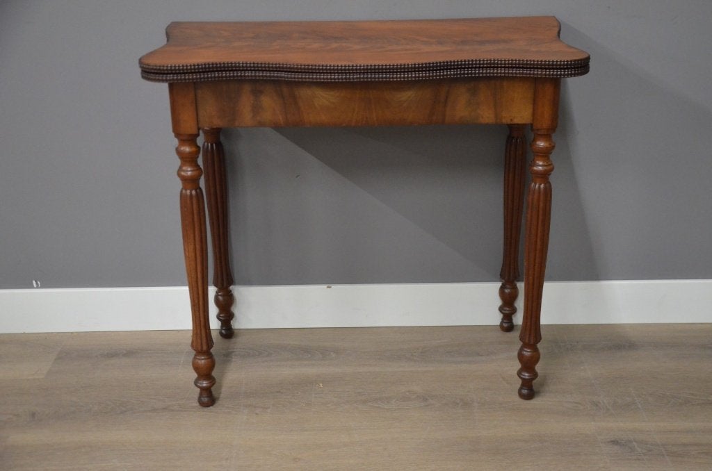 Antieke mahonie kaarttafel, Ophalen of Verzenden