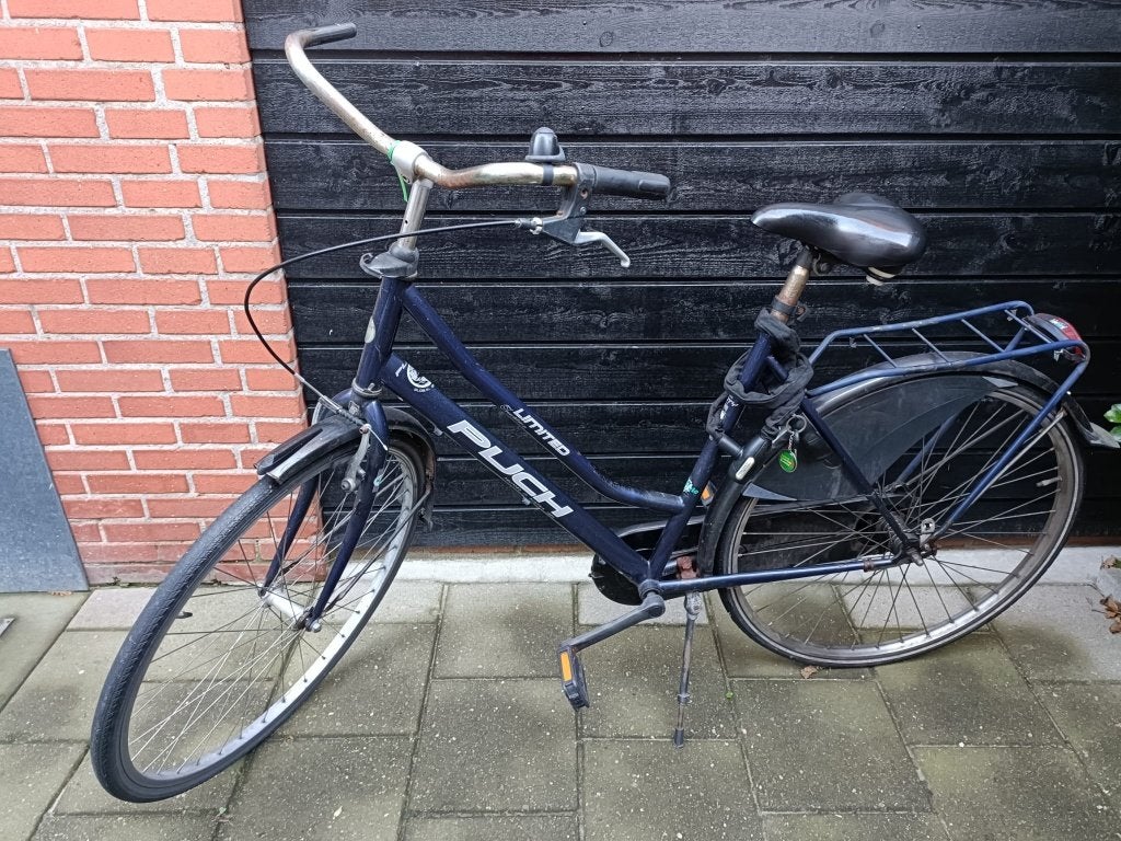 Damesfiets, Fietsen en Brommers, Terugtraprem, Gebruikt, 56 cm of meer, Ophalen