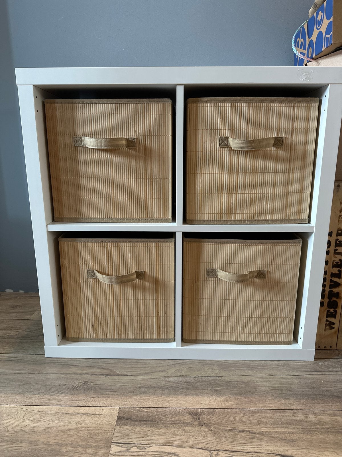 Witte vakkenkast met 4 manden - 76x39x76 cm, Ophalen, Gebruikt