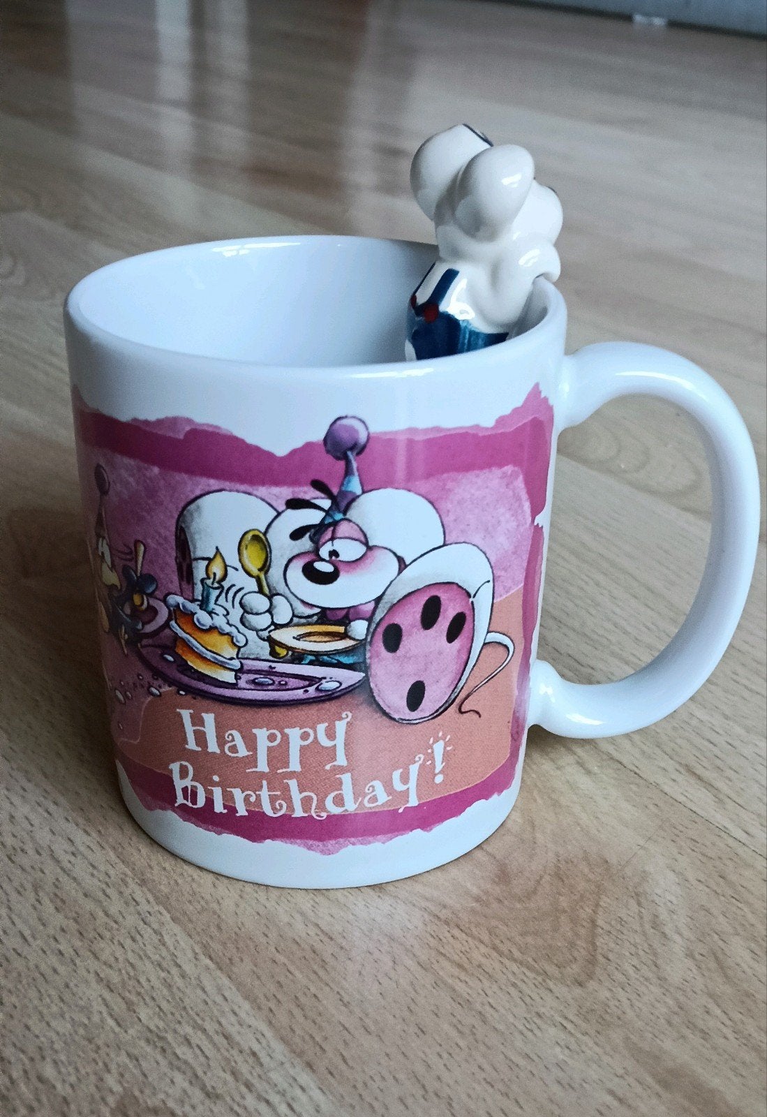 Diddle mok happy birthday, Ophalen of Verzenden, Diddl, Zo goed als nieuw, Servies