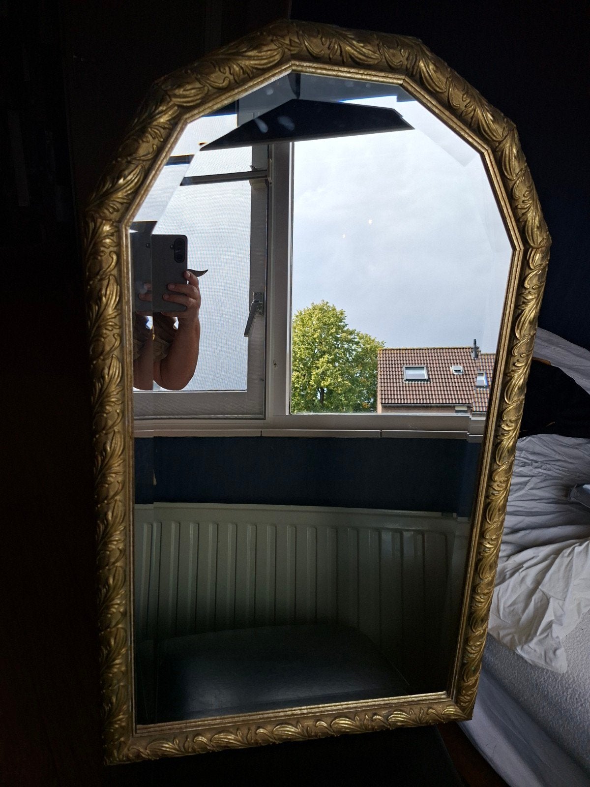 brocante spiegel, Ophalen, Ovaal, Minder dan 50 cm