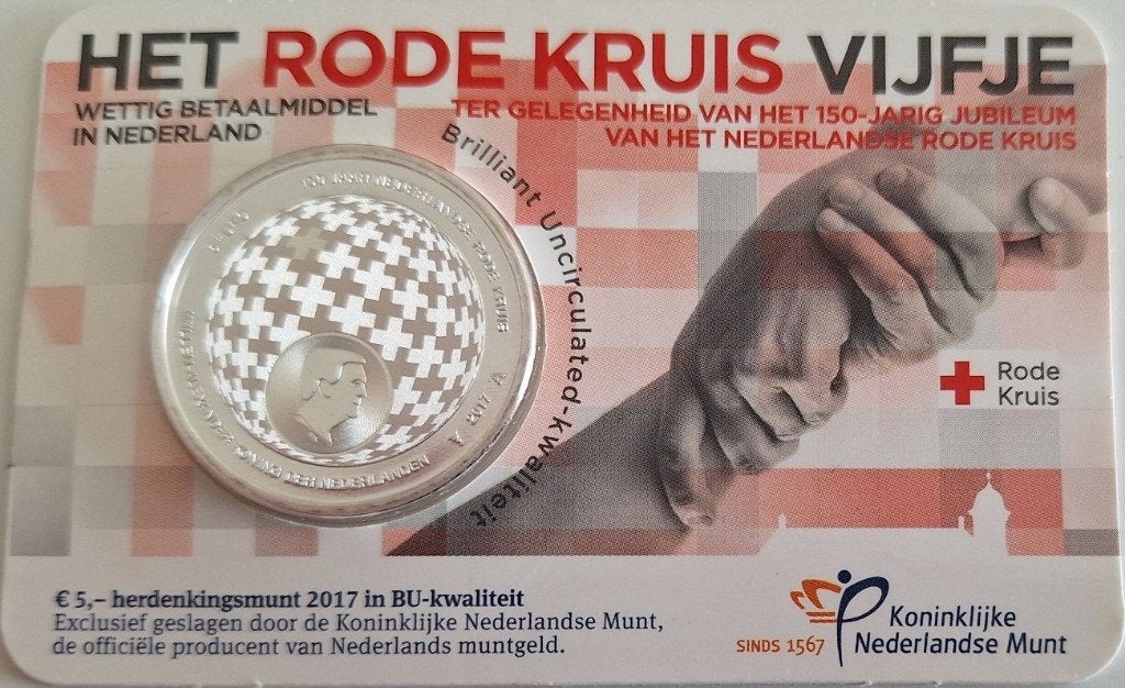 Coincard 2017 - Het Rode Kruis Vijfje - BU, Verzenden, Overige landen, 5 euro, Setje