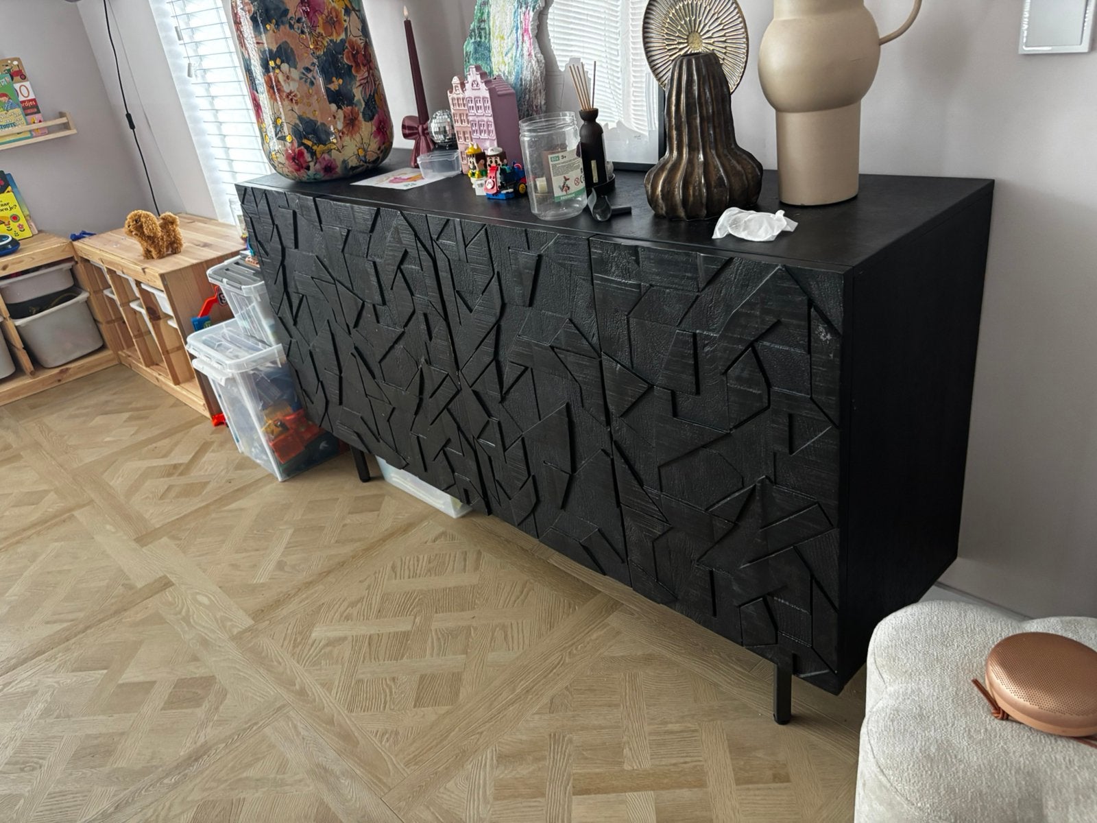 WOOOD Dressoir 160x40x83, Ophalen, Zo goed als nieuw, 25 tot 50 cm