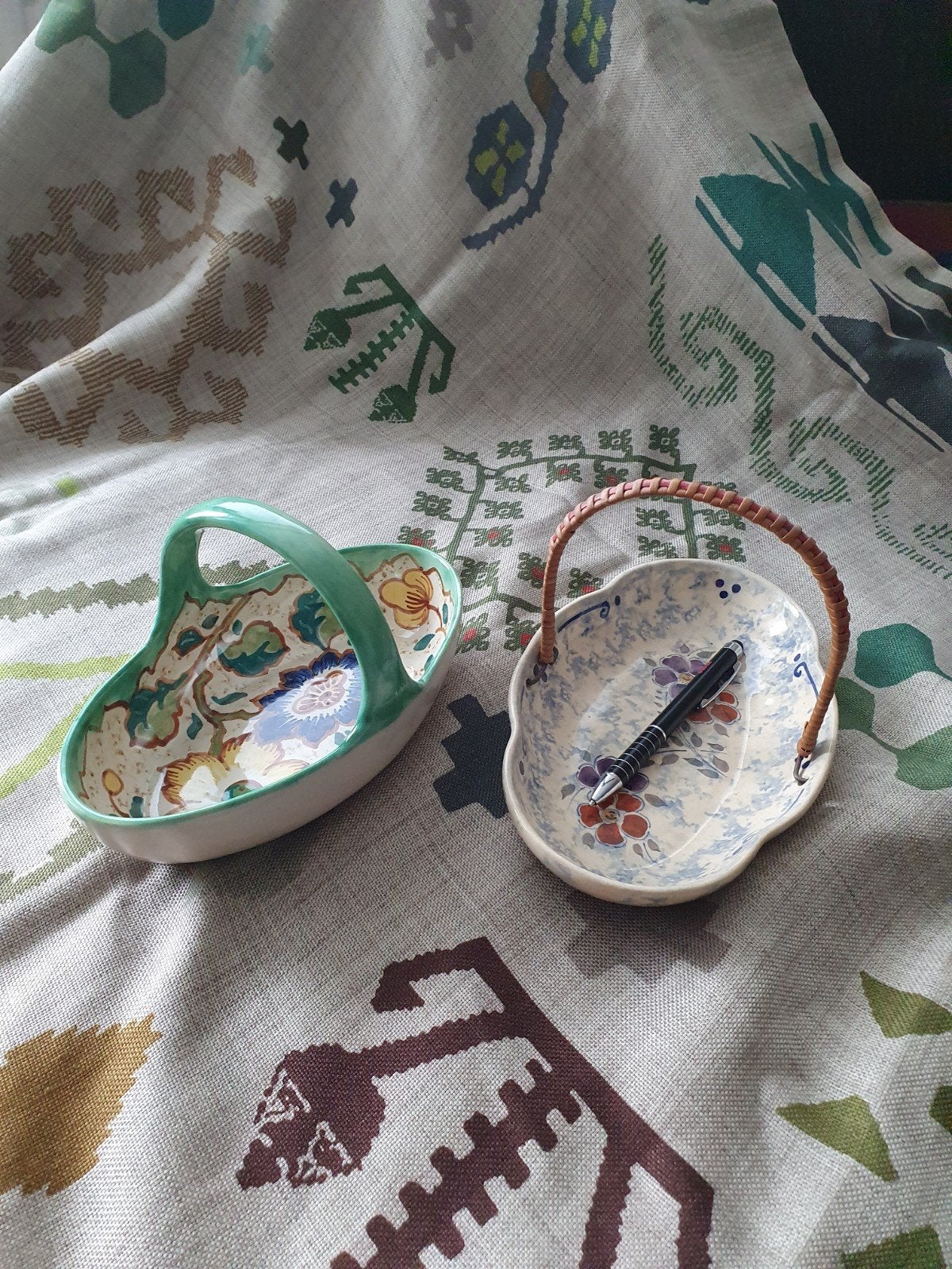Vintage Regina Gouda Holland plateel schaaltjes met handvat, Ophalen of Verzenden