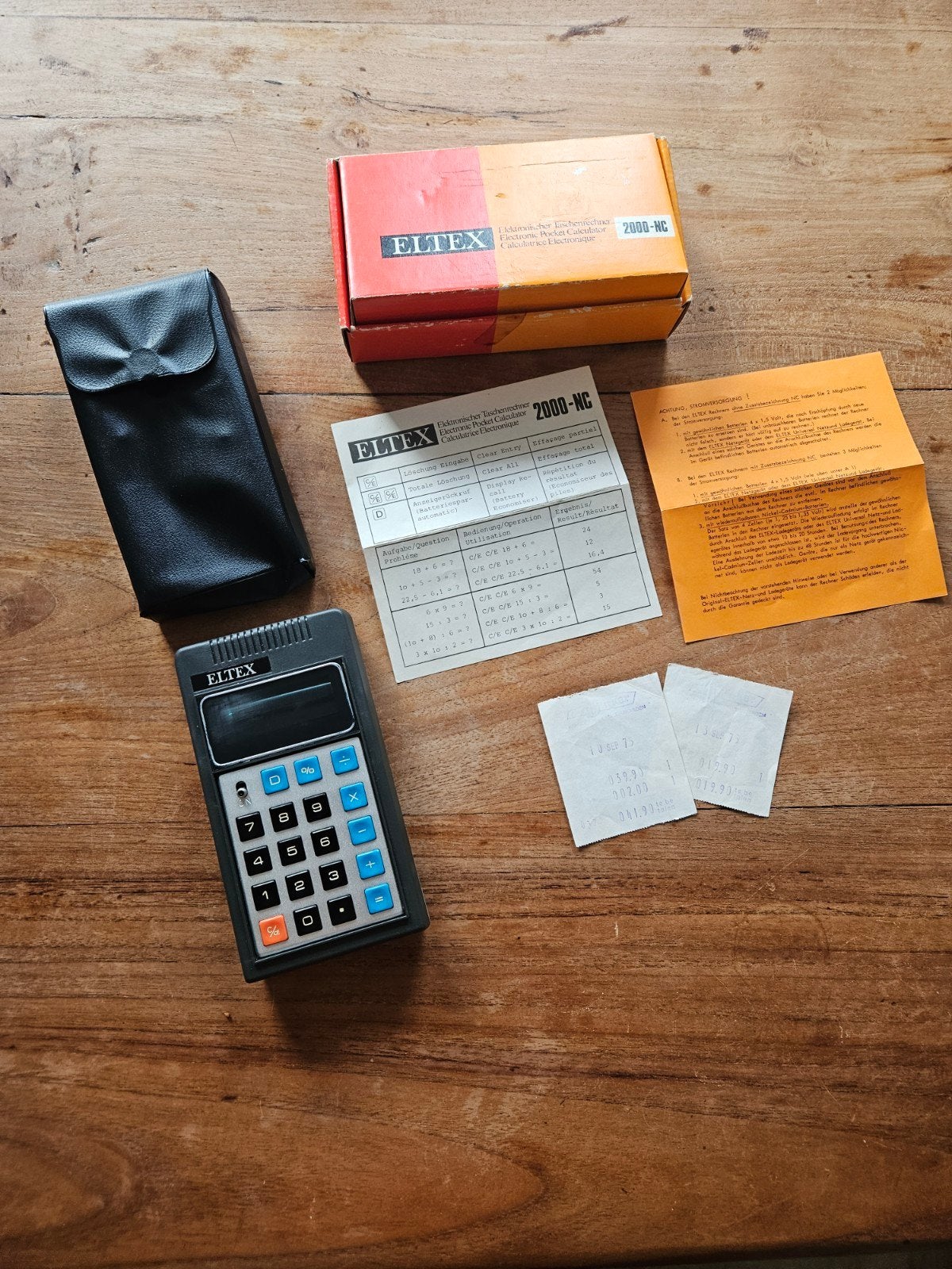 Vintage Calculator Eltex 2000-NC (1975), Verzamelen, Ophalen of Verzenden, Gebruikt