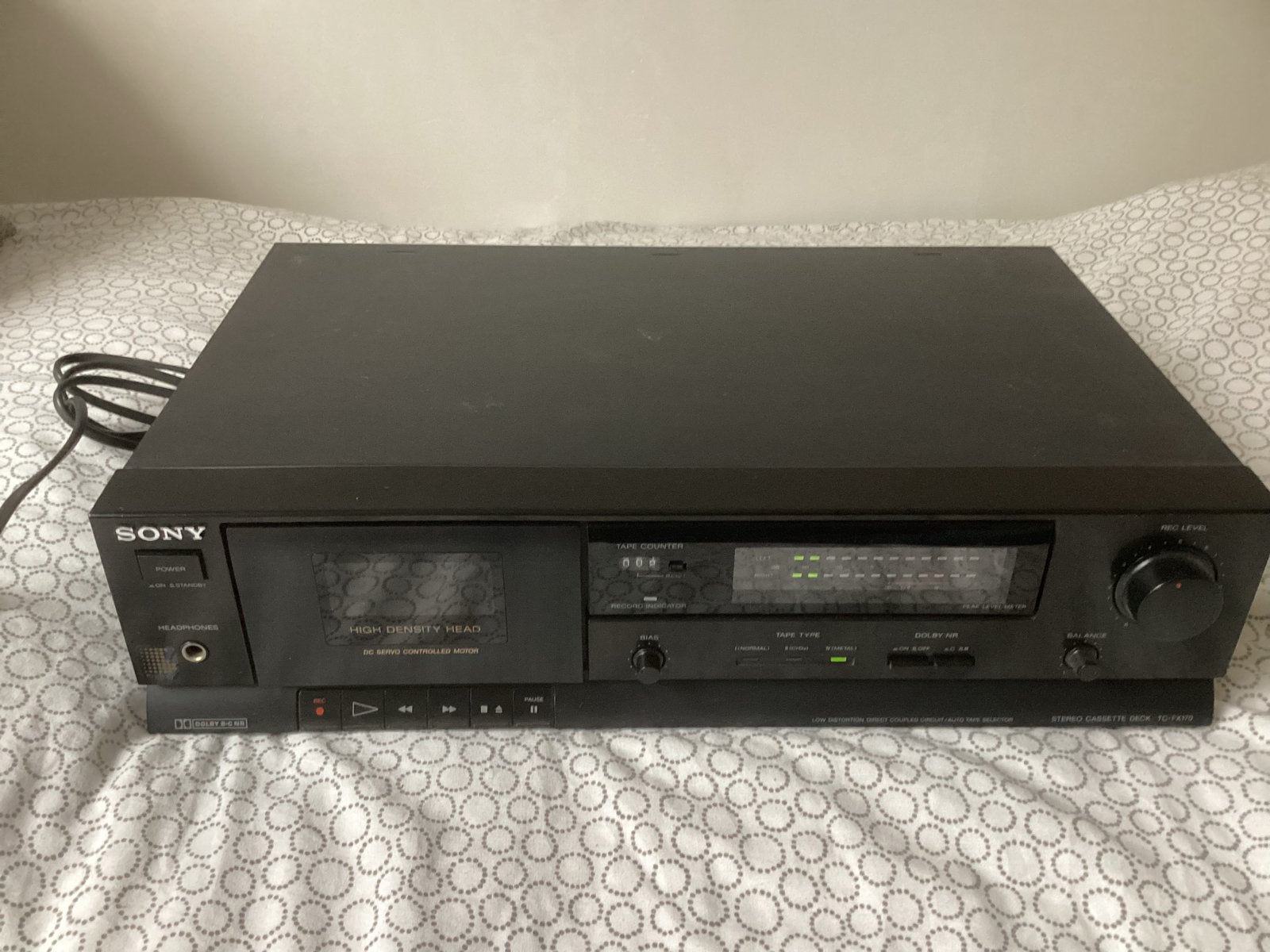 Sony Cassettedeck TC-FX170 - Defect (snaren), Audio, Tv en Foto, Ophalen of Verzenden, Enkel, Sony, Tape counter