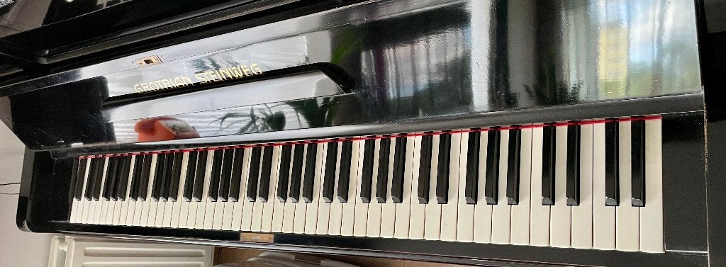 Grotrian Steinweg-piano, Muziek en Instrumenten, Piano's, Ophalen, Gebruikt, Zwart, Piano